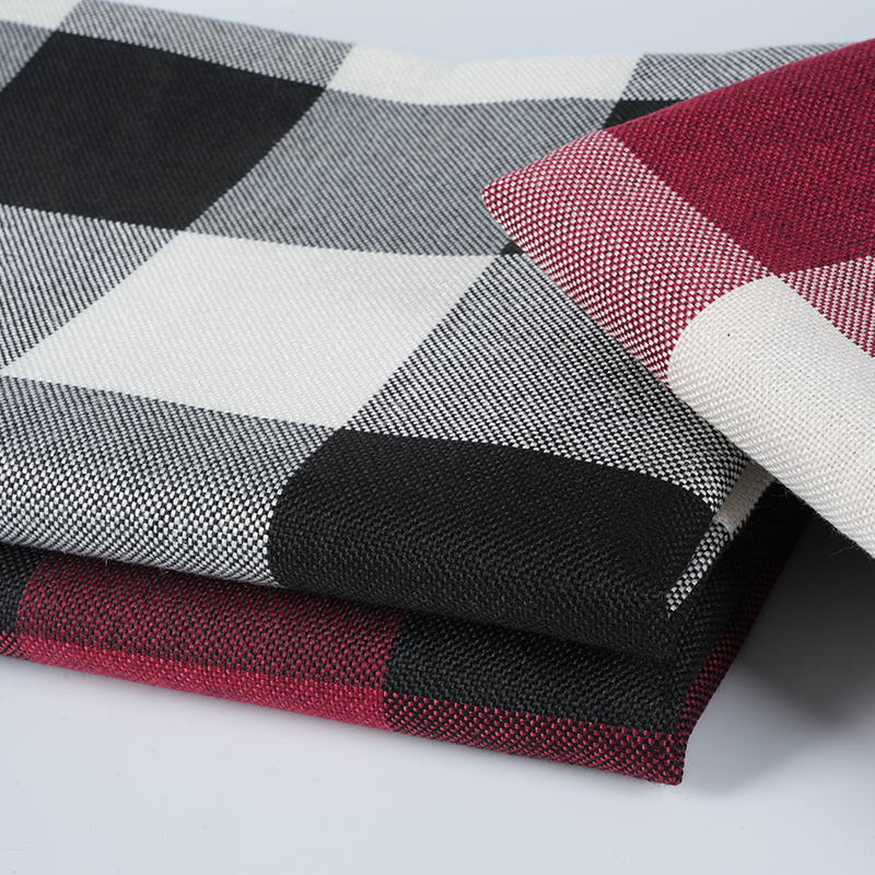 Tessuto di lino poliestere scozzese 10 * 10